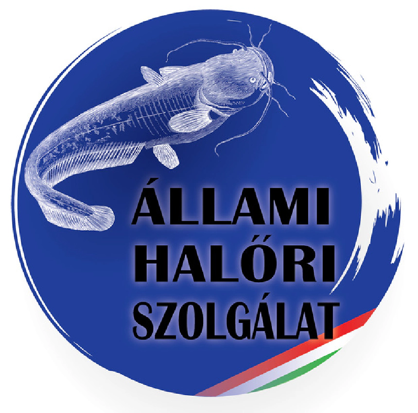 Az Állami Halőri Szolgálat logója harcsa-illusztrációval
