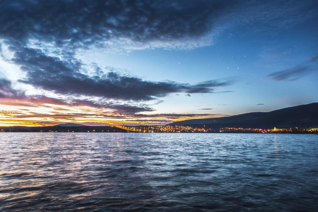 Markazi-víztározó naplemente